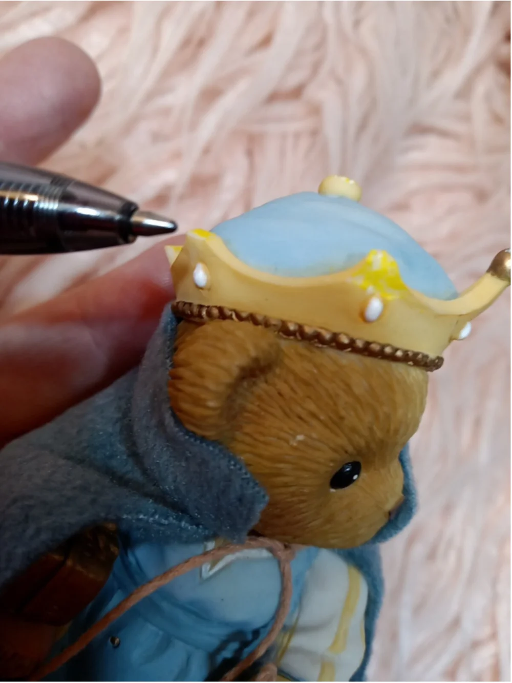 Cherished Teddies Wiseman on Camel The Crown Is Chipped On Bear Please See Photo